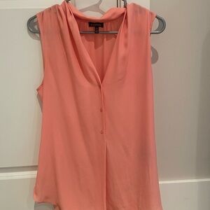 Le Chateau Peach Sleeveless Blouse